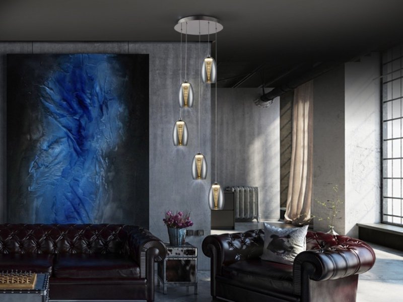 Beadle Crome Interiors Noah 5 Pendent Ceiling Light