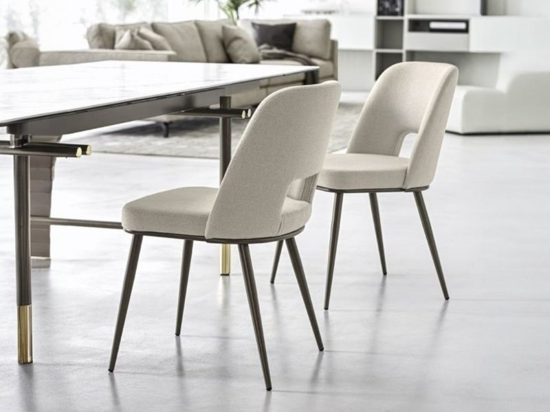 Calligaris Foyer CS1895-MTO Metal Leg Dining Chair By Calligaris