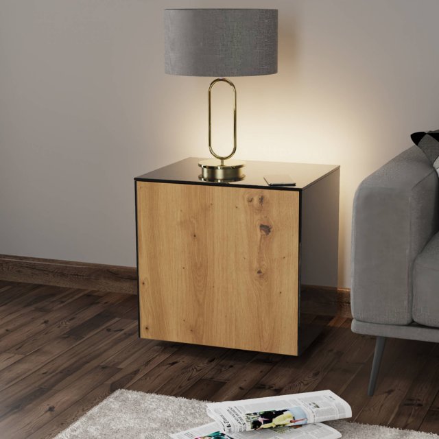 Beadle Crome Interiors Special Offers Access Lamp Table With Oak Door