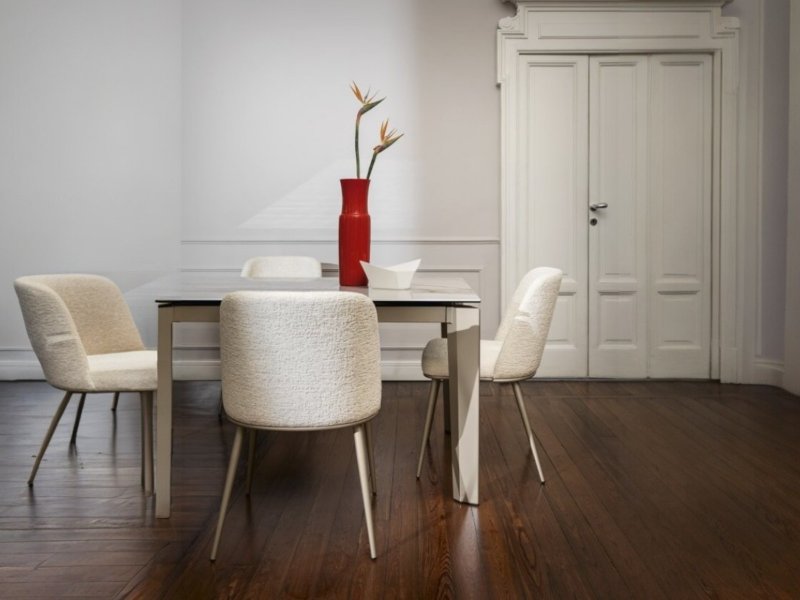 Calligaris Foyer CS1896-MTO Metal Leg Dining Chair By Calligaris