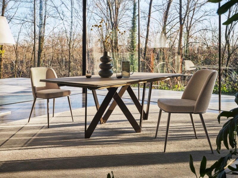 Calligaris Foyer CS1896-MTO Metal Leg Dining Chair By Calligaris