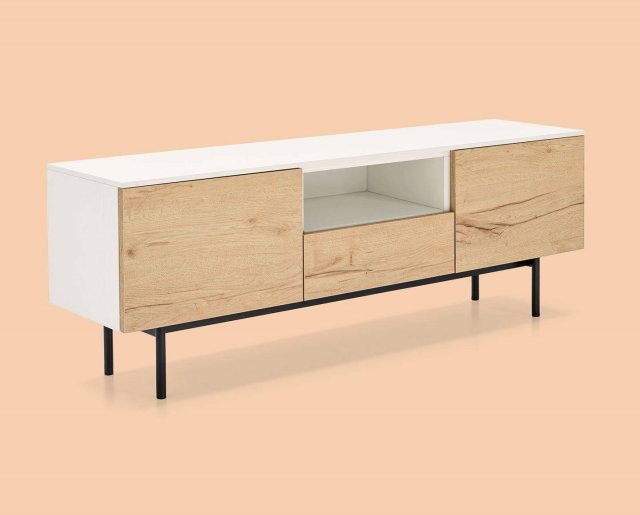 Connubia By Calligaris Made TV Unit With Two Doors and An Open Compartment By Connubia