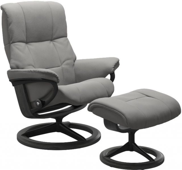 Stressless Stressless Quick Delivery Mayfair Medium Signature Base in Paloma Silver Grey