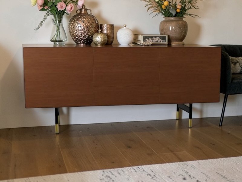 Calligaris Horizon 2 Side Doors and 3 Drawers Sideboard With High Legs Made To Order By Calligaris