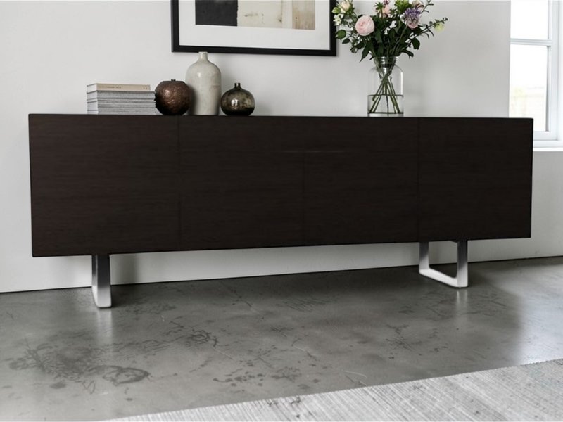 Calligaris Horizon 4 Doors and Central Drawer sideboard, with Sled Legs Made To Order By Calligaris