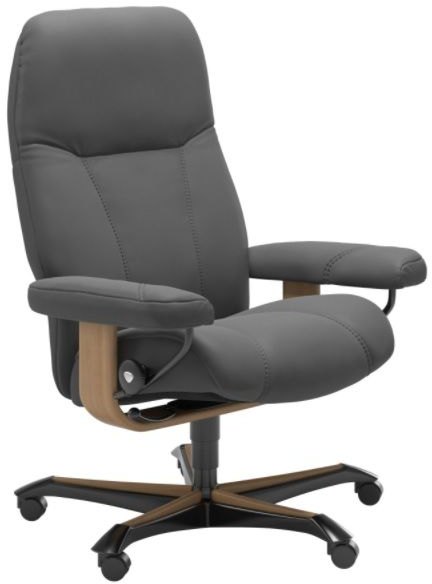 Beadle Crome Interiors Special Offers Stressless Medium Consul Office Chair in Batick Grey