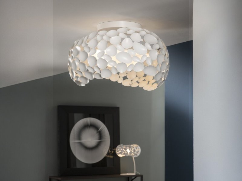 Beadle Crome Interiors Dari Flush Ceiling Light In Matt White