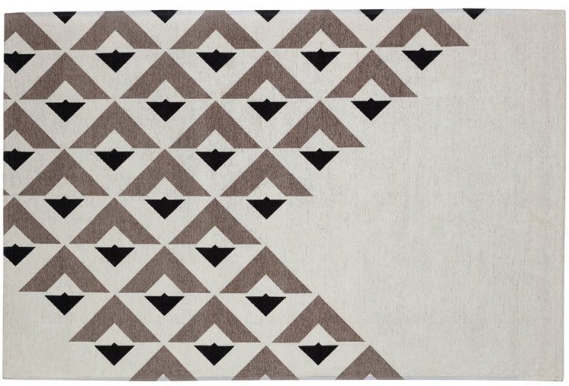 Beadle Crome Interiors Plain Black and White Rug