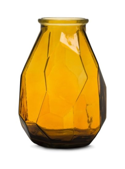 Calligaris Large Face Vase in Transparent Amber