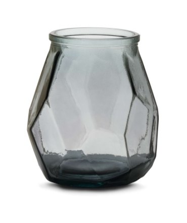 Calligaris Small Face Vase in Transparent Smoke Grey