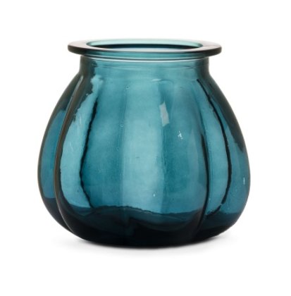 Calligaris Large Pumpkin Vase in Transparent Blue