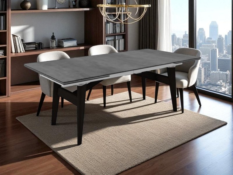 Calligaris Abrey Extendible Rectangular Top Table By Calligaris