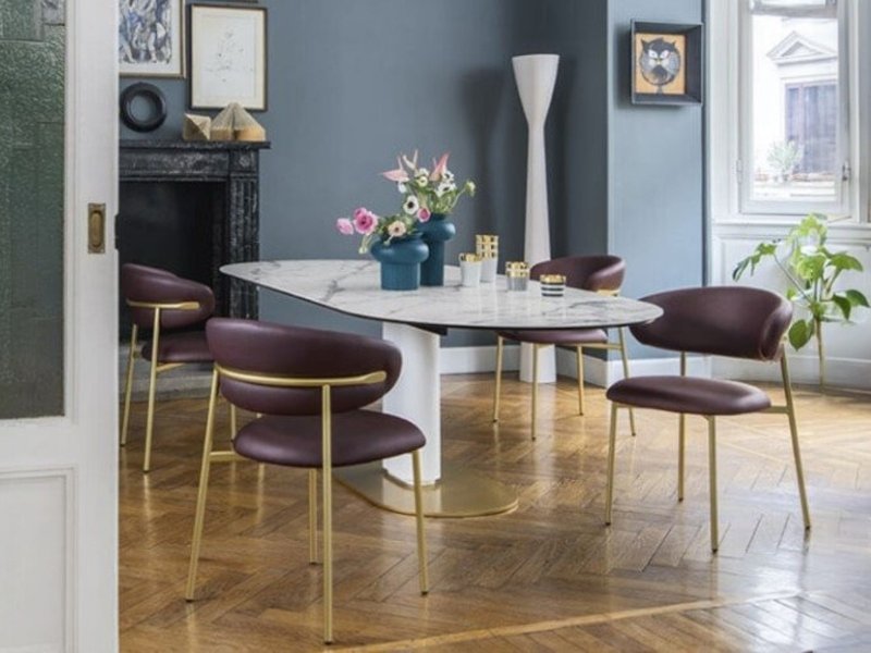 Calligaris Oleandro Dining Chair With Metal Legs Made To Order