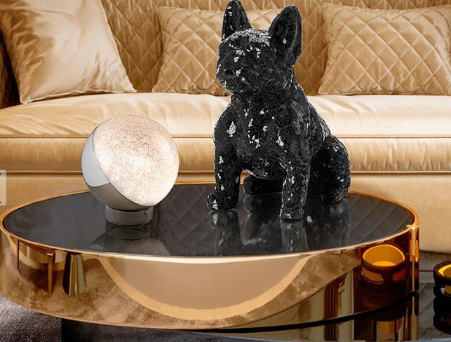 Beadle Crome Interiors Reno Oscar Seated Dog Figure