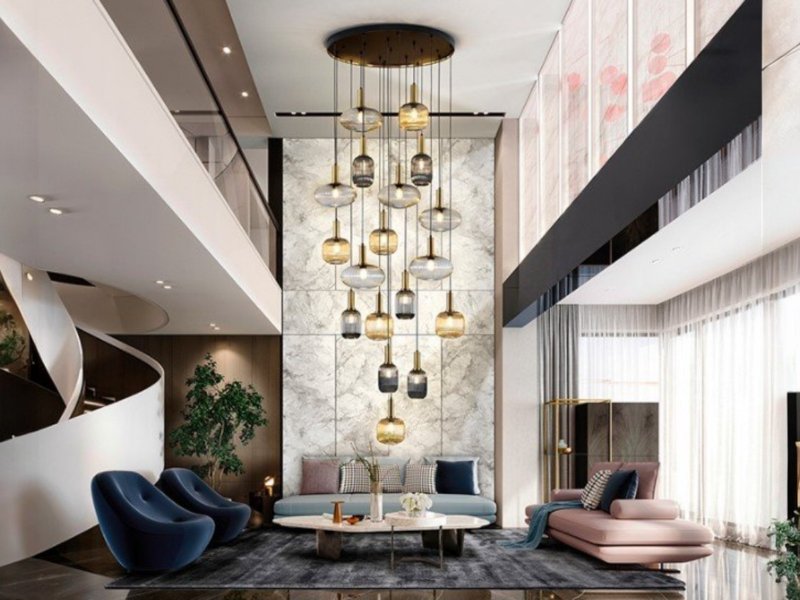 Beadle Crome Interiors Nyla 18 Lamp Ceiling Light