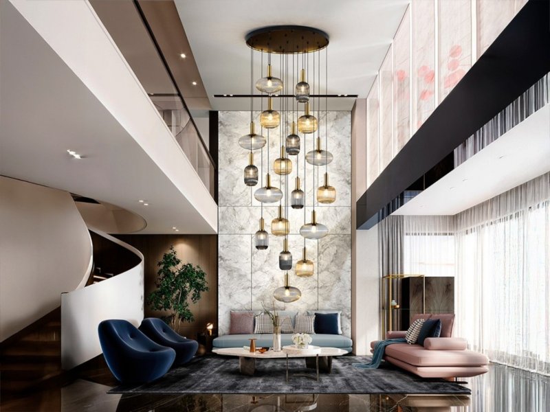 Beadle Crome Interiors Nyla 18 Lamp Ceiling Light