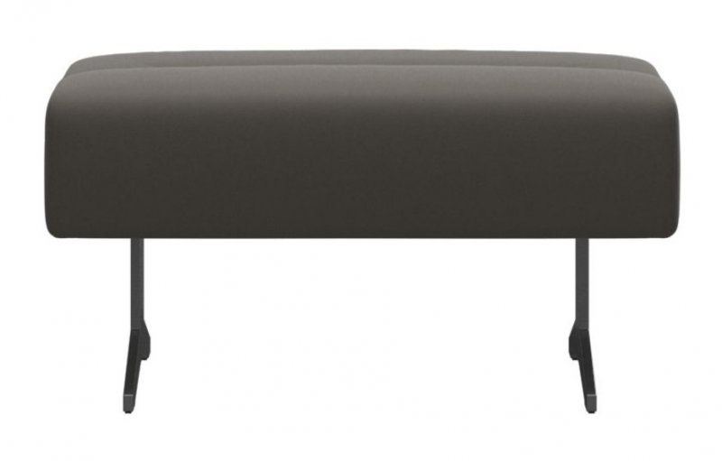 Beadle Crome Interiors Special Offers Quickship Stressless Stella Ottoman in Paloma Metal Grey