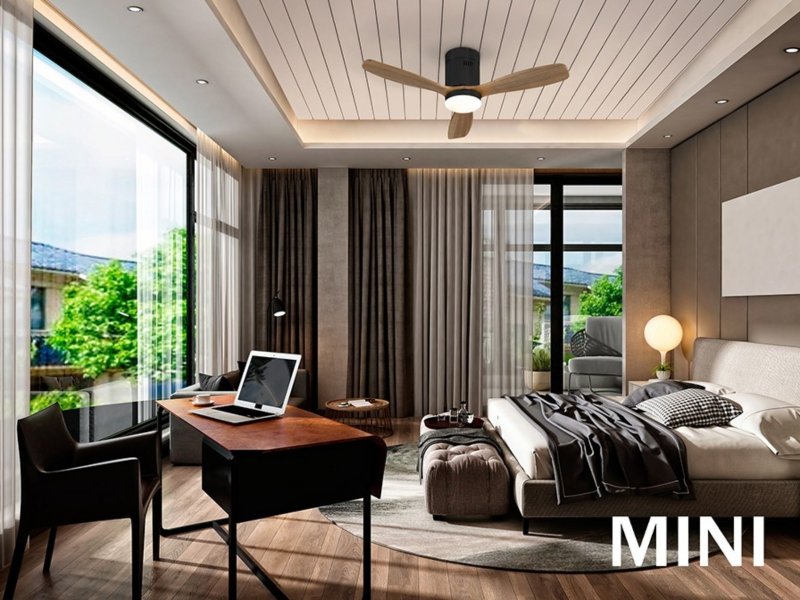Beadle Crome Interiors Ventola Ceiling Fan Light Mini