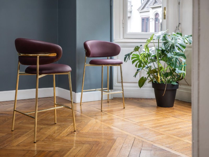 Calligaris Oleandro Metal Leg Made To Order Bar Stool