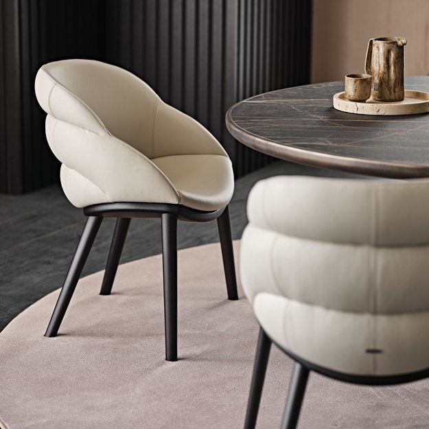 Cattelan Italia Camilla Chair With Wooden Legs By Cattelan Italia