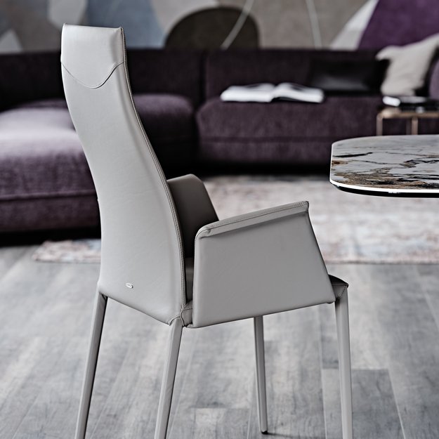 Cattelan Italia Norma High Back With Arms Chair By Cattelan Italia