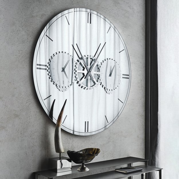 Cattelan Italia Times Mirrored Clock By Cattelan Italia
