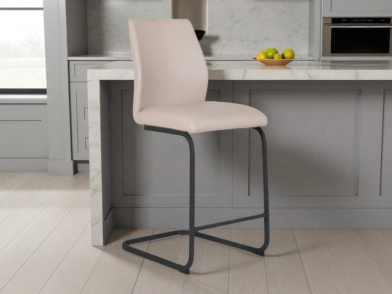 Beadle Crome Interiors Arcalia Bar Stool With Matt Black Base