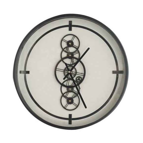 Beadle Crome Interiors Special Offers Black and White Gears Wall Clock