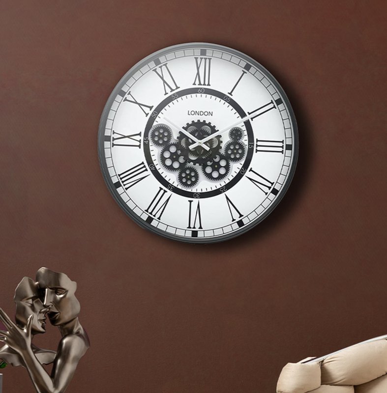 Beadle Crome Interiors Special Offers Black Gears Wall Clock