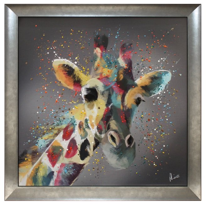 Beadle Crome Interiors Special Offers Giraffe On Grey Wall Art