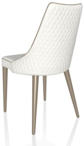 Bontempi Clara Quilted Back Chair With Metal Legs