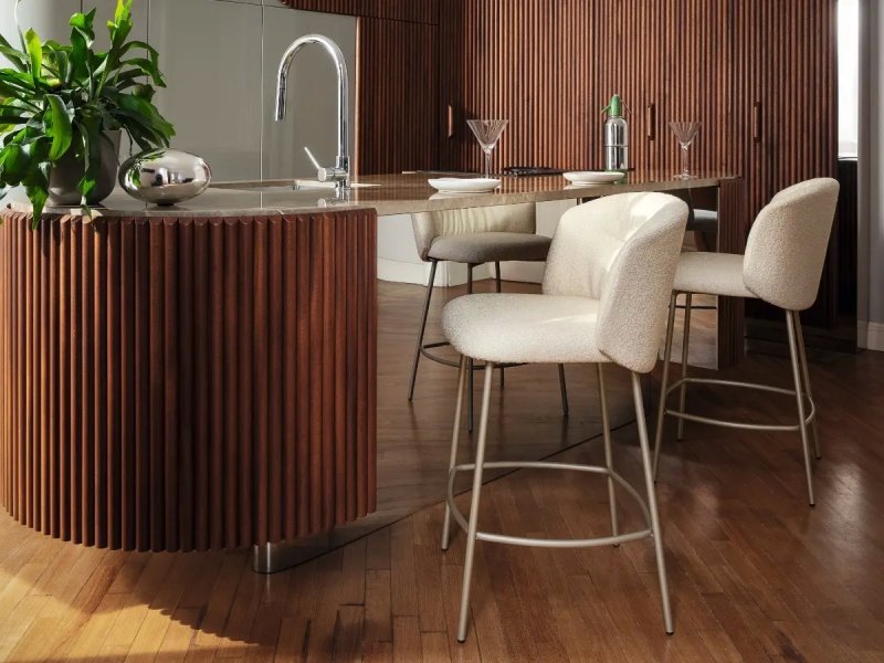 Sweel Made To Order Bar Stool With Metal Legs By Calligaris