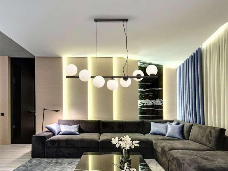 Beadle Crome Interiors Itzel 7 Lamp Ceiling Light