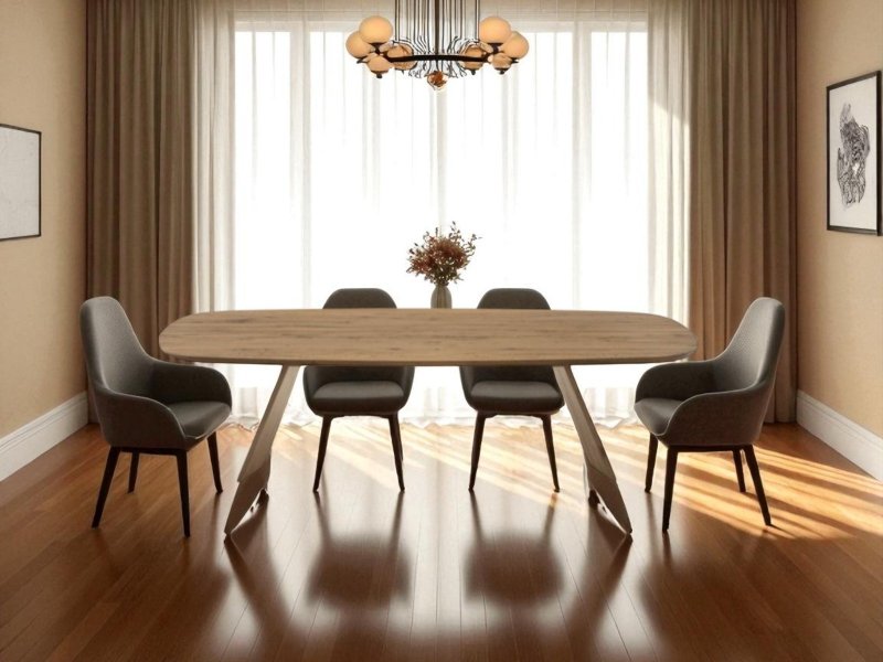 Calligaris Icaro Fixed Shaped Wooden Top Table By Calligaris