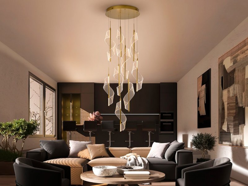 Beadle Crome Interiors Vallerie 9 Lamp Ceiling Light