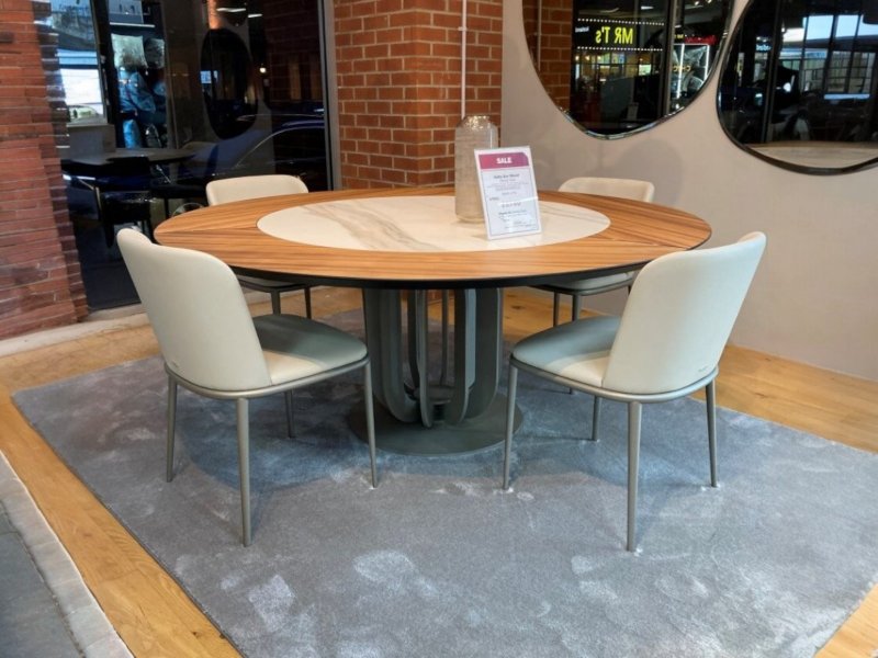 Beadle Crome Interiors Special Offers Cattelan Italia Soho Ker-Wood Dining Table and 4 Magda ML Dining Chairs Clearance