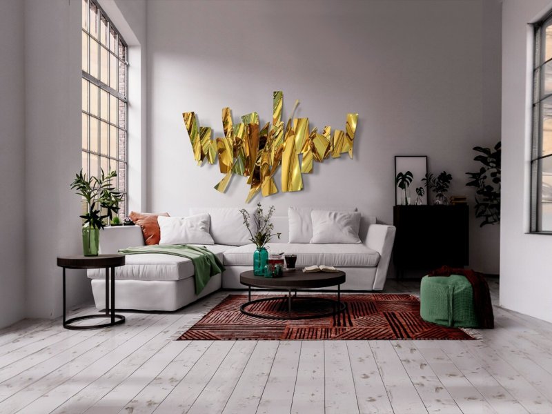 Beadle Crome Interiors Farah Metal Bass Relieve