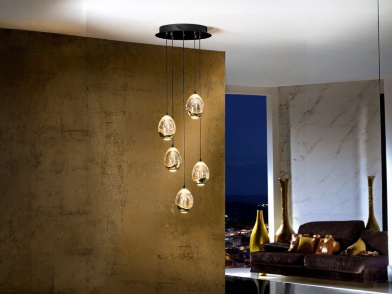 Beadle Crome Interiors Catania Gold and Black 5 Light Pendant