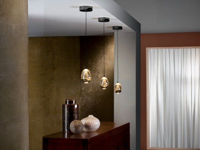 Beadle Crome Interiors Catania Gold and Black Single Pendant Light