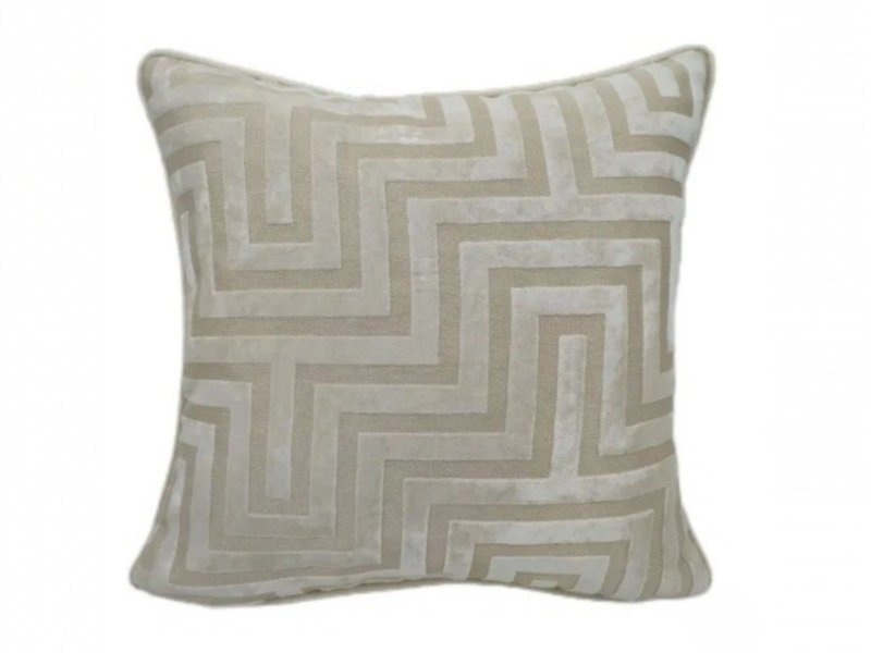 Beadle Crome Interiors Special Offers Maze Cut Velvet Ivory Large Cushion
