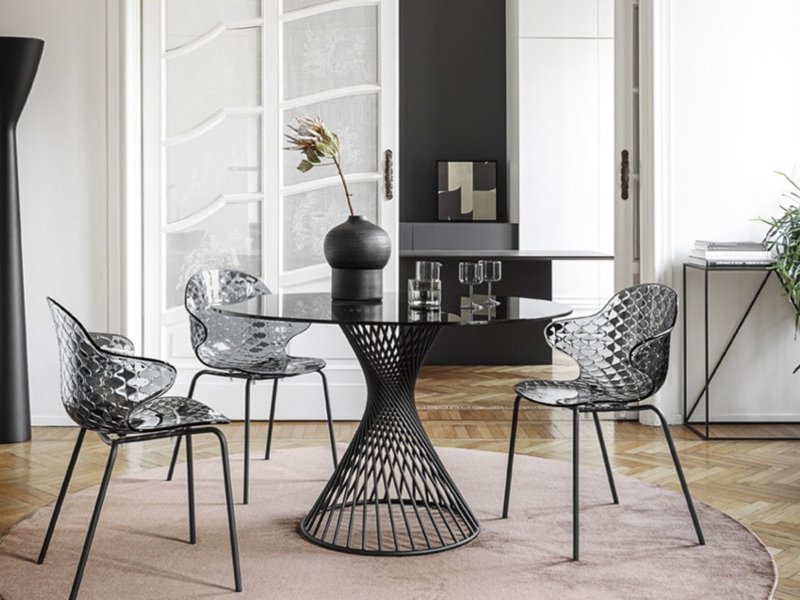Calligaris Calligaris Vortex Glass Top Table