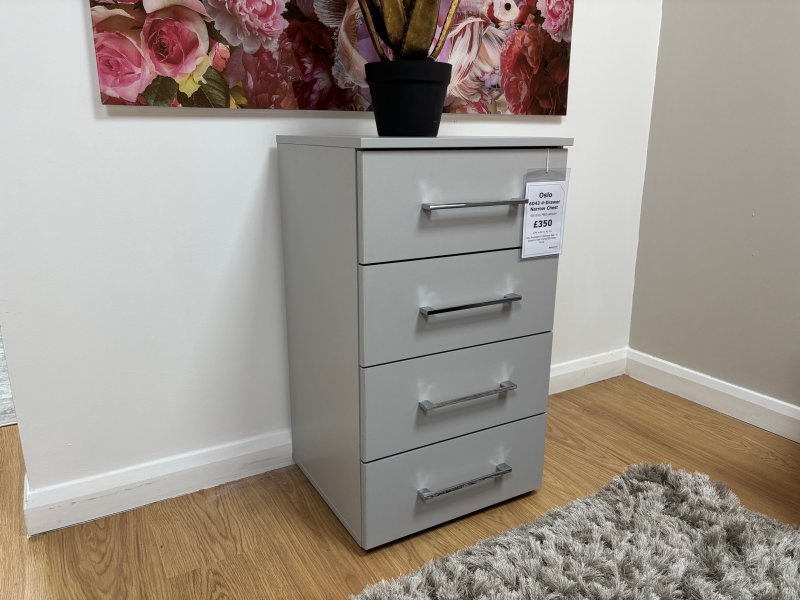 Beadle Crome Interiors Special Offers Oslo 4 Drawer Narrow Chest Clearance