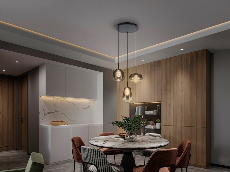 Beadle Crome Interiors Eamon 3 Pendant Ceiling Light