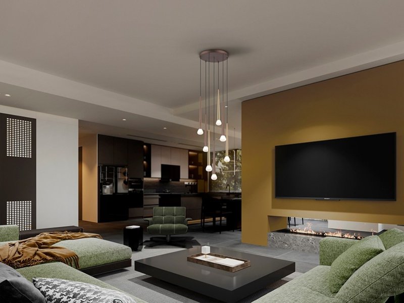 Beadle Crome Interiors Kasper 7 Pendant Lamp Light