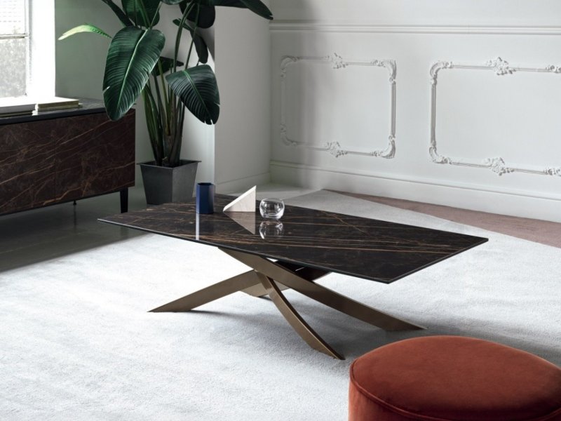 Bontempi Artistico Coffee Table Marble Top By Bontempi