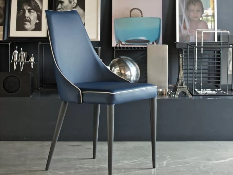Bontempi Clara Dining Chair With Metal Leg By Bontempi