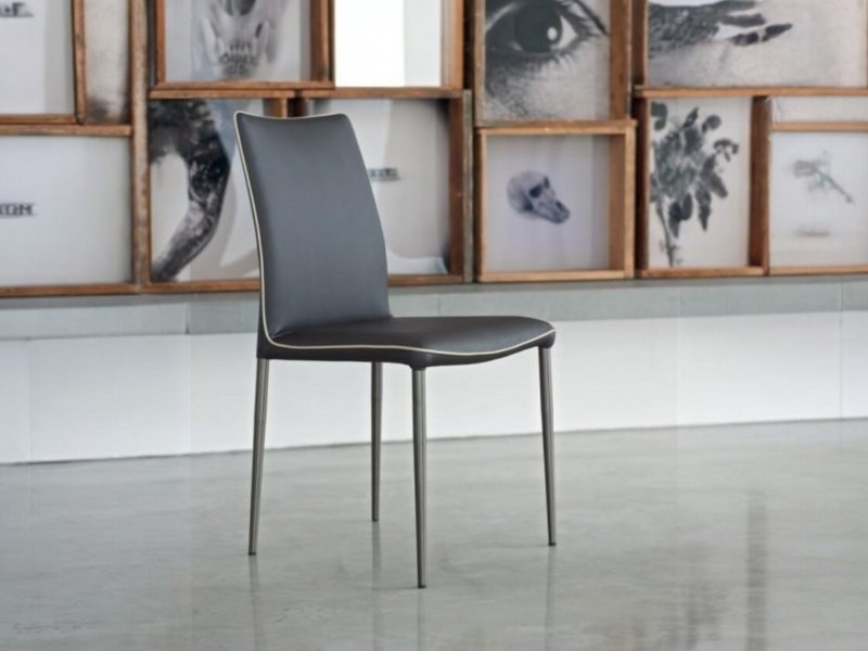 Bontempi Nata Low Back Metal Frame Chair By Bontempi