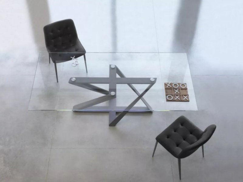 Bontempi Millennium Glass Top Dining Tables By Bontempi