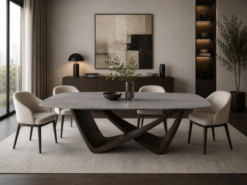 Bontempi Bach Fixed Barrel Ceramic Table