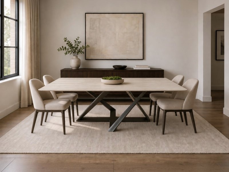 Bontempi Millennium Rectangular Marble Top Table